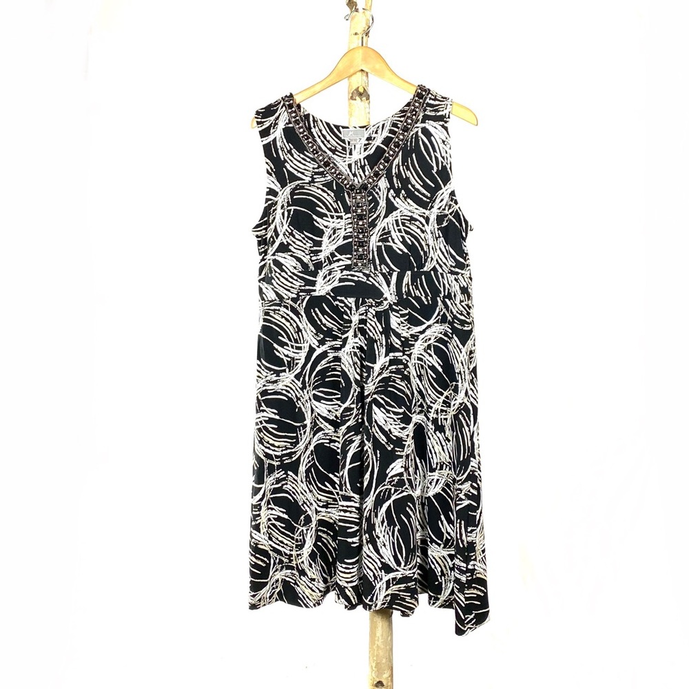 JM Collection Black Beaded Dress